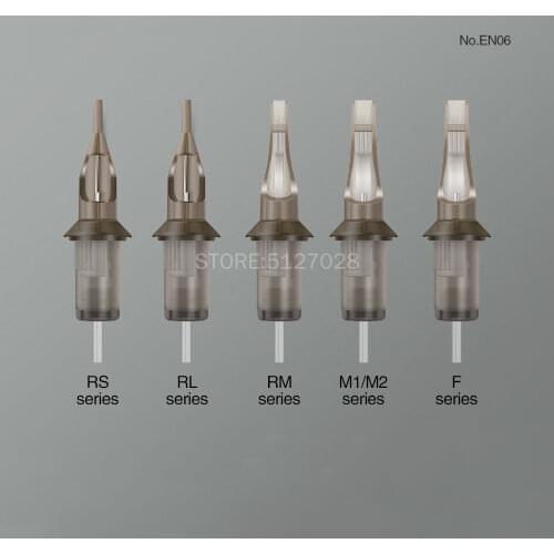 60pcs Tattoo Cartridge Needles Disposable Semi-Permanent Makeup Eyebrow Tattoo Pen Machine Supply Full Range RL/RS/RM/M1/M2/F