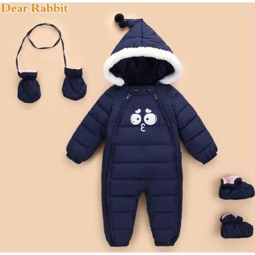 Down Cotton Baby Rompers spring Winter Thick Boys Girls Warm Infant Kid Jumpsuit Children Outerwear Wear 0-18m newborn clothes