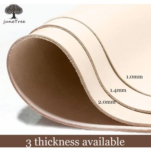 Vegetable tanned leather thick genuine leather skin Cowhide Carving France Imported Leather pre cut Piece 3 thickness available