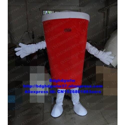Red Milk Tea Coffee Cup Mug Tumblerful Mascot Costume Adult Cartoon Character Hotel Restaurant Talk Of The Town zx1811