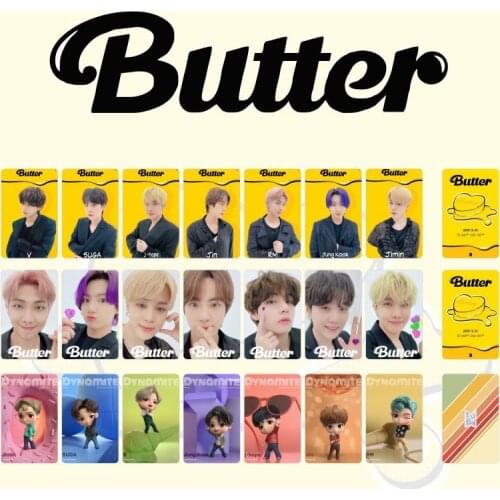 Hot KPOP Bangtan Boys Butter Album Collection Card Photocard Double Sided Photo Cards LU7089