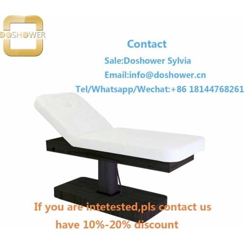 Power lift massage table with massage slipper spa facial bed for stationary massage bed