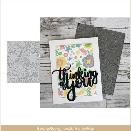 Metal Cutting Dies Mix Cute Flower Leaves Square Rectangle Die Cut DIY Make Background Cards Album Photos Scrapbook Craft Hot