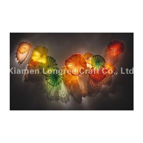 Wall Mounted Fashion Design Decorative Wall Blown Glass Art