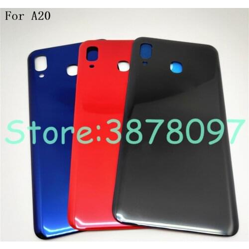 New Original Battery Cover For Samsung Galaxy A20 Battery Back Cover Door Rear Cover With Logo