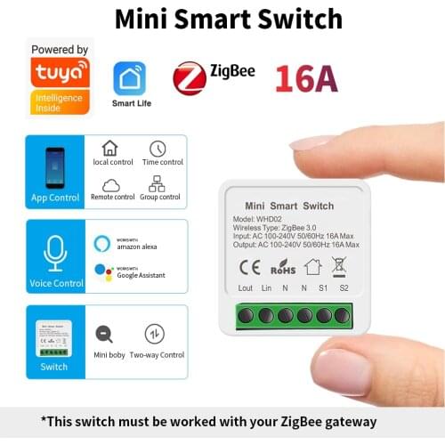 New Tuya ZigBee 3.0 Smart Light Switch Module Smart Home Automation Control Work with Alexa Google Home