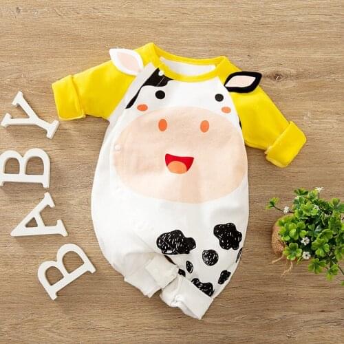 Newborn Baby Boy Clothes Cotton New born Girl Romper Infant Jumpsuits Babygrow Long Sleeve Cartoon Clothing Things Fall Onesie