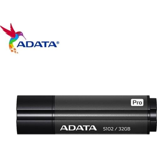 Original ADATA USB 3.2 Gen 1 Flash Disk 16GB 32GB 64GB 128GB 256GB Gray USB Pendrive S102 Pro Flash Dirve U Disk For Computer