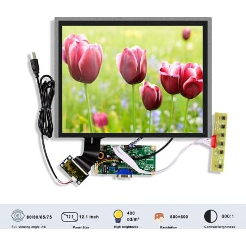 Original BOE BA121S01-200 12.1 Inch Thin Bar Touch Lcd Module with H-DMI to Lvds Controller Board 800×600