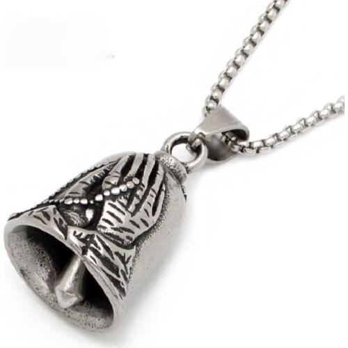 Retro Hand of God Bell Pendant Stainless Steel Cross Pendant Mens and Womens Jewelry Accessories Religious Anniversary Jewelry