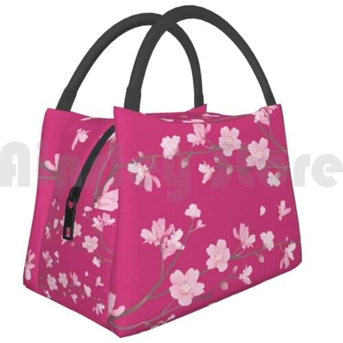 Portable Insulation Bag Cherry Blossom-Magenta Sakura Cherry Blossom Cherry Tree Cherry Blossom Tree