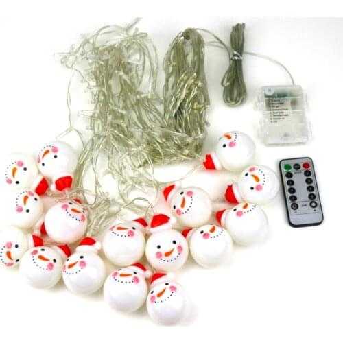 Christmas String Lights Santa Claus Christmas Snowman String Lights Battery Operated Thanksgiving Garden Christmas Tree