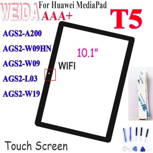 10.1inch For Huawei MediaPad T5 AGS2-W09HN Touch Screen Front black Glass Lens Panel L09 AGS2-W09 AGS2-L03 AGS2-W19 Touch Screen