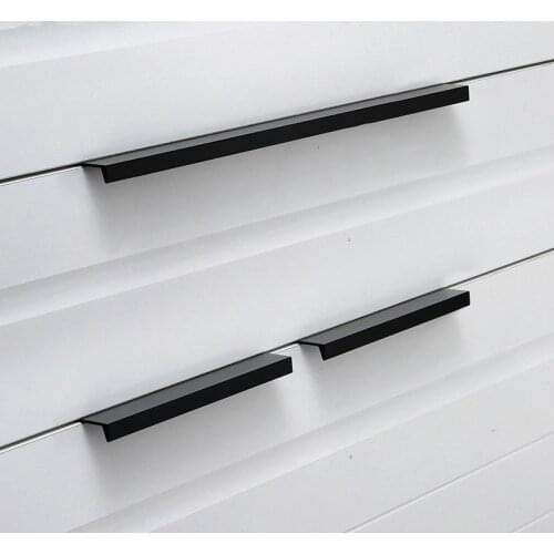 Hidden Cabinet Pulls Aluminum Alloy bedroom furniture handle Kitchen Cupboard Handles Drawer Knobs Hardware