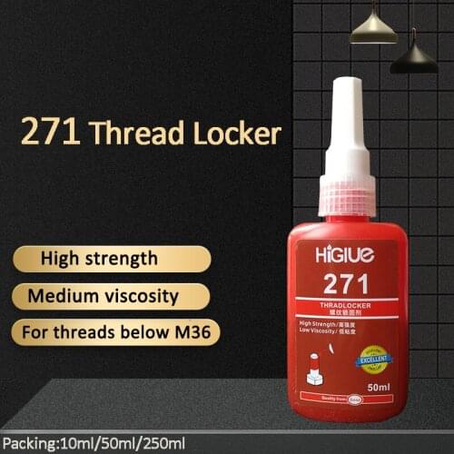 High Strength 50ml 271 Red Liquid General Purpose ThreadLocking Agent for Metal Sealing