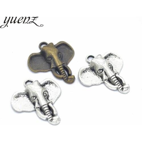 YuenZ 7pcs Elephant Head Charms Tibetan Silver Bronze Pendants Antique Alloy Charms For Jewelry Making DIY Handmade Crafts D9102