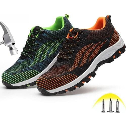 Unisex Safety Shoes Steel Toe Work Shoes Soft Breathable Puncture Proof Insulation Non-slip Protection Shoes for Men and Wome