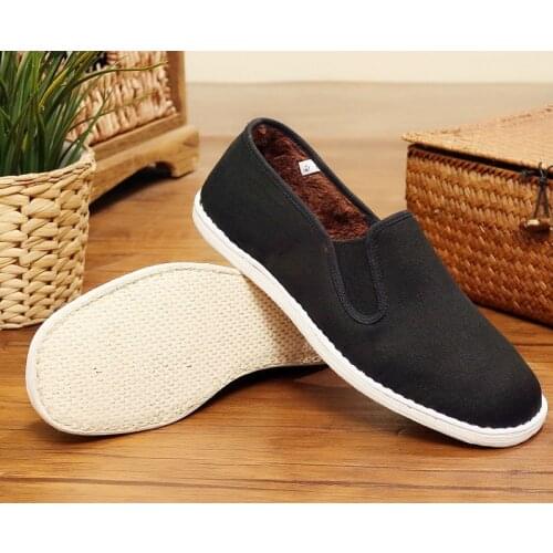 Winter warm cotton handmade shoes martial arts wushu zen lay shoes shaolin monk kung fu shoes taiji tai chi sneakers