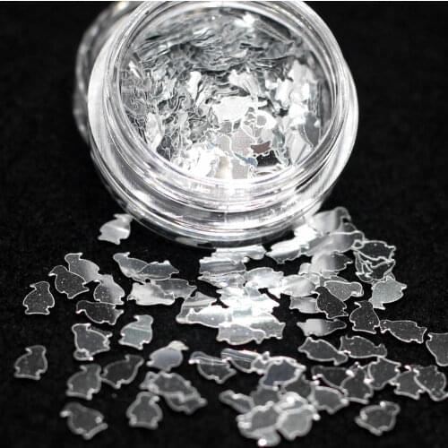 1Box Sparkly Silvery Penguin Nail Polish Semi Permanent Hybrid Varnish Gel Polish Uv Color Gel Manicure Primer Top Coat Nail Art