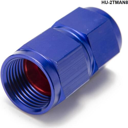 10PCS/SET Blue AN8 Anodized Aluminum Oil Line/Hose End Fitting 2 Side Female Fitting HU-2TMAN8