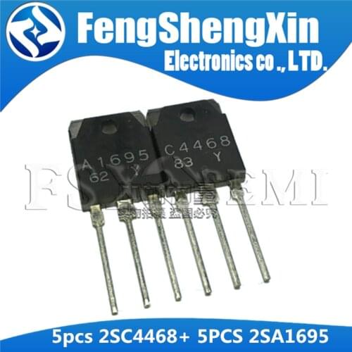 10pcs/lot 2SC4468 2SA1695 TO-247 5pcs C4468+ 5PCS a1695 Power Transistors