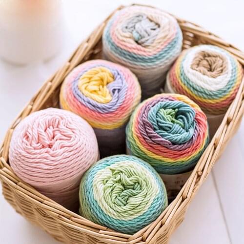 100g Hand-Woven 5 Strand Milk Cotton Wool Crochet Thread DIY Handmade Knitted Baby Sweater Hat Scarf