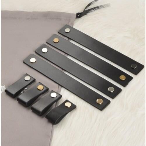 3.78'' 5'' 6.3'' Leather Dresser Handle Drawer Knob Pulls Door Handles Black Gold Silver Gun Cabinet Knob Pulls Kitchen Hardware