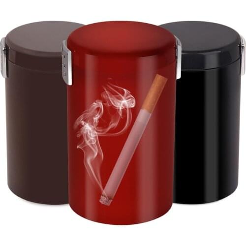 Car Ashtray Flame Retardant Ashtray Exquisite Workmanship Car Accessories Black Brown Red
