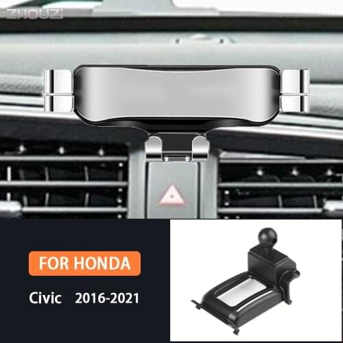 Car Mobile Phone Holder For Honda Civic 2016 2017 2018 2019 2020 2021 Mounts GPS Stand Gravity Navigation Bracket Accessories