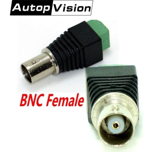 Freeshipping 100pcs/Lot Coax CAT5 Cat6 to CCTV Camera BNC Female Connector, BNC Connector Plug for CCTV Cable