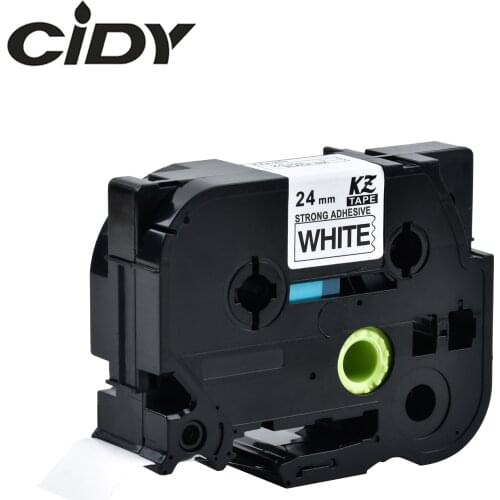 CIDY 1PCS compatible TZe-S251 tz S251 tz-S251 TZE S251 Black on White Strong Adhesive label tape for label printer brother