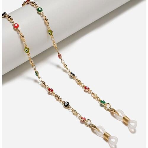 Eivl Eye Beads Glasses Strap Sunglasses Chain Spectacles Holder Neck Rope Metal Mask Lanyard