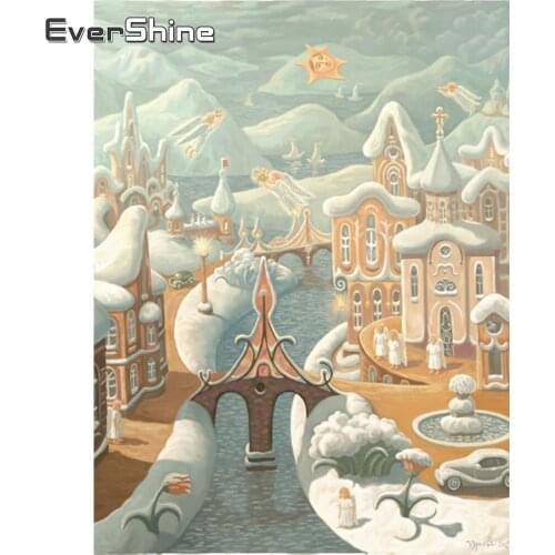 Evershine 5D Diamond Painting Landscape Cross Stitch Full Set Diamond Mosaic Scenery Diamond Embroidery Crystal Home Decoration