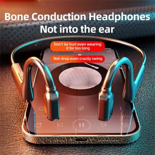 G1-1 Bone Conduction Earphone 5.0 Wireless Bluetooth Headphone Stereo Earbuds Outdoor Sports Waterproof Headest With Microphone