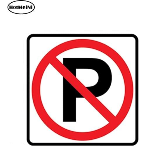 HotMeiNi 13cm X 13cm Car Styling NO PARKING Stickers Vinyl Decal Warning Violation Towing Car Sign Waterproof Car Sticker