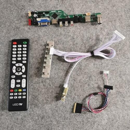DIY kit VGA+USB+AV WLED 60Hz For B101XTN01/B116XAN03/B116XTN02/B116XTN04 display LVDS 40Pin 1366*768 controller board panel