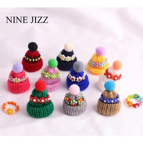 Fashion Trendy Korean Original Multi-color Small Flowers Rice Beads Ring Women Girl Jewelry Handmade Knit Style Ring