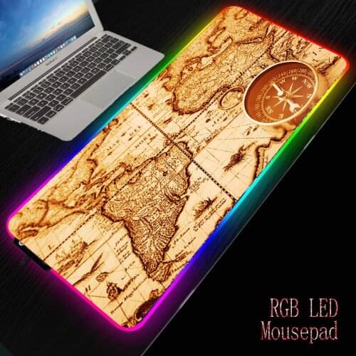 MRGBEST World Map Rubber Large Lock Edge Mouse Pad Desk Mats Big Mousepads Gaming for Office