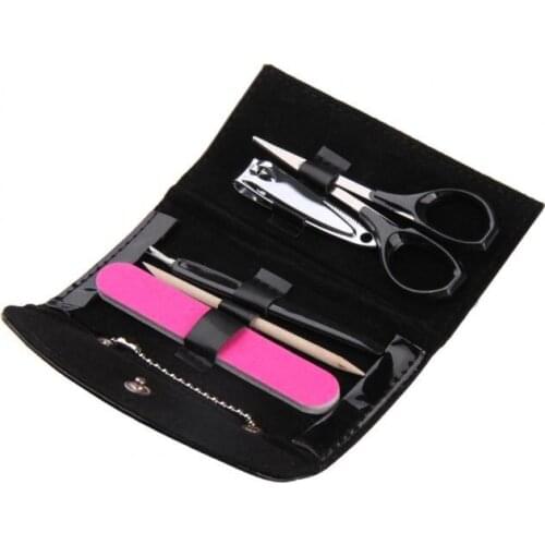 200set 1000pcs Black Purse Design 5 in1 Manicure Pedicure Grooming Kit Bridal Shower Favors Wedding party Gifts