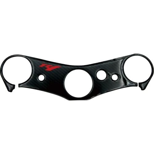 Motorcycle Guard Decal Triple Tree Top Clamp Upper Front End Yoke Carbon Fiber Sticker For Yamaha YZF R1 YZFR1 YZF1000 2007 2008