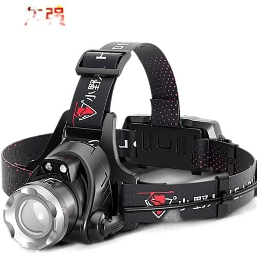 The head-mounted LED headlamp glare rechargeable flashlight bright xenon lamp induced night fishing