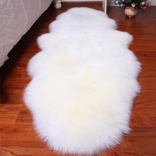 Sheepskin Wool Carpet Bedroom Carpet Bed Rug White Livingroom Carpet Tatami Mat Sofa White Wool Sheepskin Tapis Fur Cushion