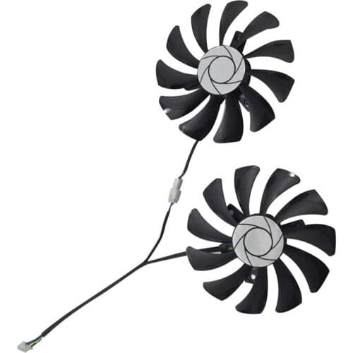 New 1 Pair Graphics Card Fan 85Mm Ha9010H12F-Z 4Pin Cooler Fan Replacement For Msi Gtx 1060 Oc 6G Gtx 960 P106-100 P106 Gtx1060