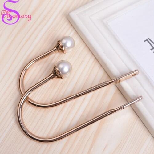 NEW U Style Pearl Curtain Tie Back Holders Metal Tieback Wall Hooks Hanger Home Decor