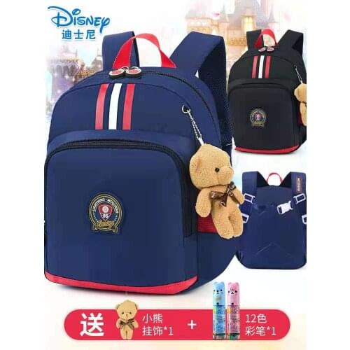 Disney Mickey Kindergarten School Bag For Boys Girls Primary Student Shoulder Orthopedic Backpack Large Capacity Light Mochila