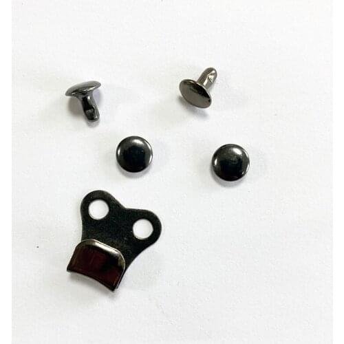 Support customized metal stamping parts metal thickened hook with rivets five-piece set clothing luggage hook