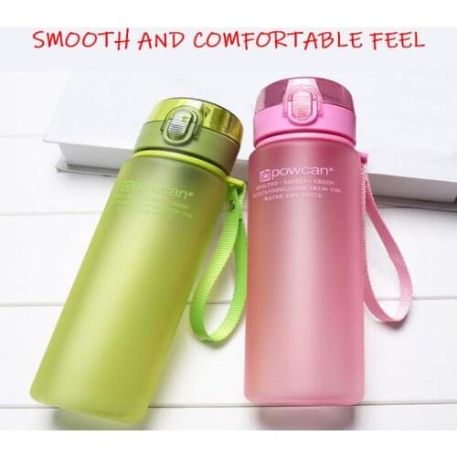 560ml Portable Sport Water Bottles Leak Proof Tour Hiking Scrub Water Bottles Outdoor Double Mouth Drink Cup
