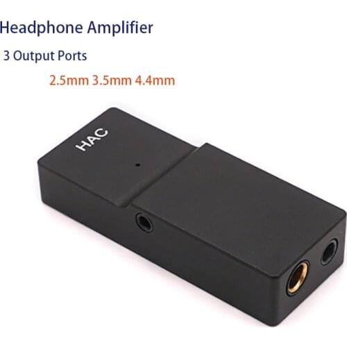 HAC Portable HiFi DAC Headphone Amplifier With 2 or 3 Output Ports For Android IOS Windows System