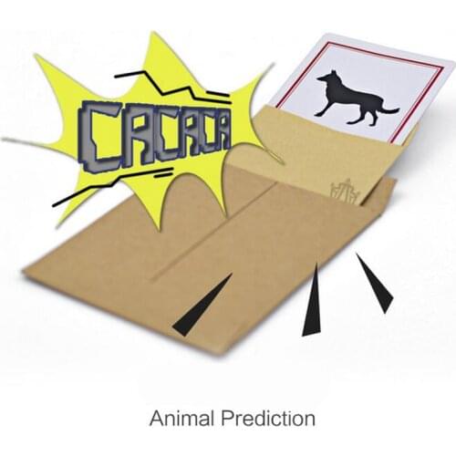 Animal Prediction Danger Card Magic Trick Set Close Up Street Card Props Prediction Magic Toys For Children