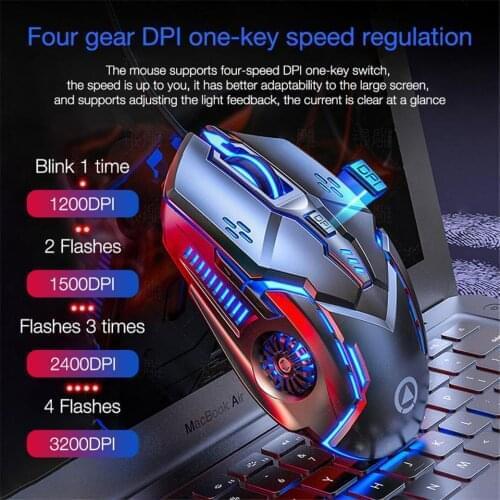 G5 Wired 6D Luminous Gaming Mechanical Mouse 4-Speed DPI One-Key Adjustment 7 Color Breathing for E-sports With Laser Engine